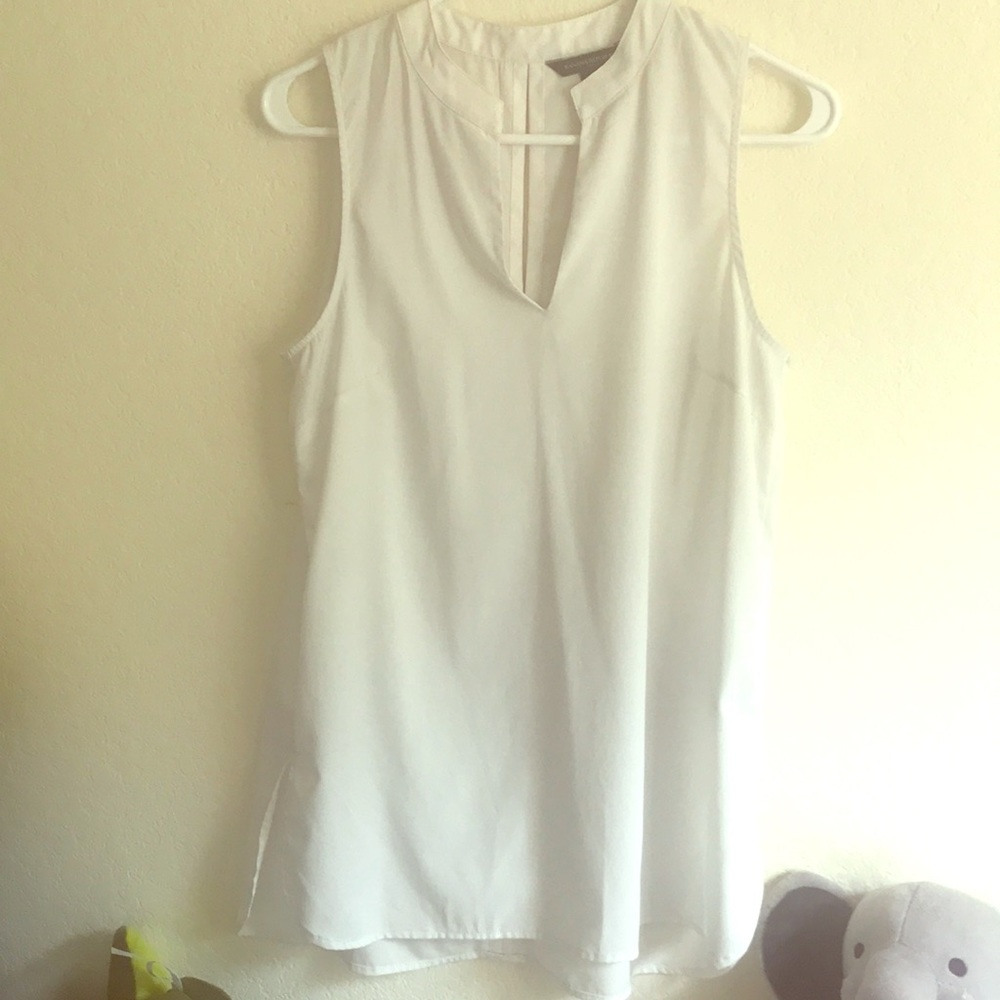Banana Republic White sleeveless top Sz S